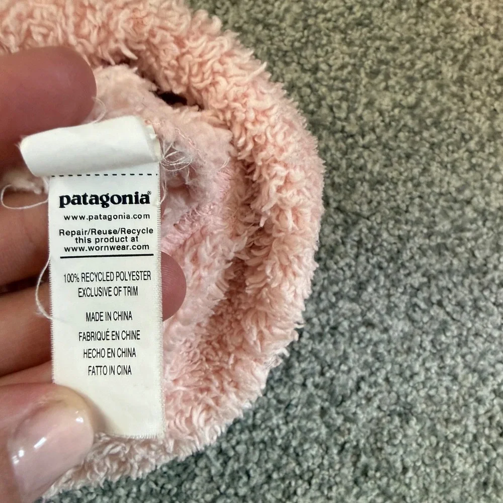 Patagonia Baby Furry Friends Beanie Pink Fleece Hat 18-24M 60530